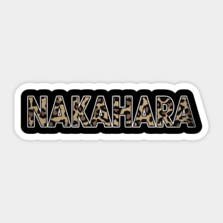 Awesome Proud Name Nakahara Pattern Retro Anime Sticker